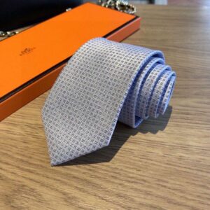 Alternative view of Hermes Tie 7 Faconnee New H Grey For Men