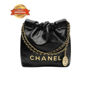 Chanel 22 Mini Shoulder Bag 7.1in/ 18cm Black Gold Hardware For Women