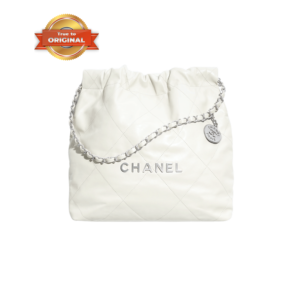 Chanel 22 Mini Shoulder Bag 7.1in/ 18cm White Silver Hardware For Women