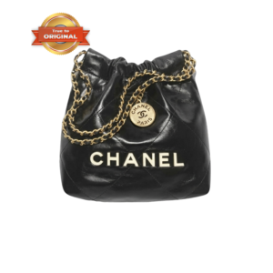 Chanel 22 Mini Shoulder Bag 7.8in/ 20cm Black Gold Hardware For Women AS3980 B09859 94305