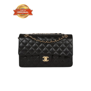 Chanel Classic Flap Bag Crossbody 10.2in/ 26cm Black Gold Hardware For Women