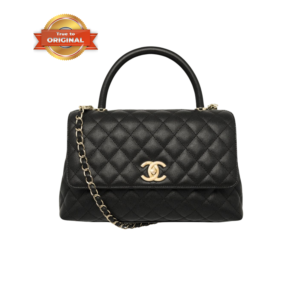 Chanel Coco Large Top Handle Bag 11.3in/ 29cm Black Gold Hardware For Women A92991 B05061 94305