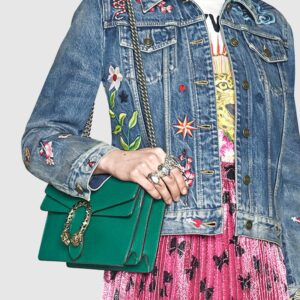 Alternative view of Gucci Dionysus Shoulder Bag 11in/ 28cm Green Palladium Hardware For Women 400249 CAOGX 3120