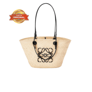 Loewe Anagram Basket Tote Bag 18.1in/ 46cm Beige/ Black For Women A223T43X02