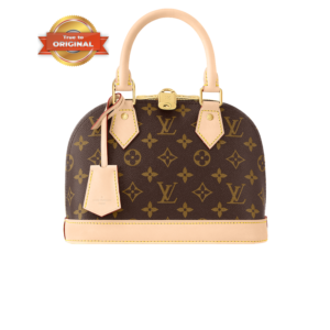 Louis Vuitton Alma BB Top Handle Bag 9.2in/ 23.5cm Monogram Canvas Beige Gold Hardware For Women M53152