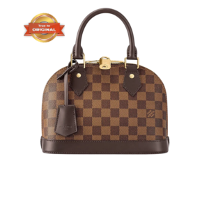 Louis Vuitton Alma BB Top Handle Bag 9.3in/ 23.5cm Damier Brown Gold Hardware For Women N41221