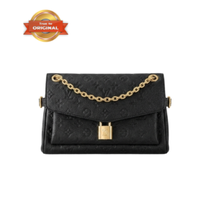 Louis Vuitton Anytime Flap Bag Crossbody 11.6in/ 29.5cm Black Gold Hardware For Women M14604