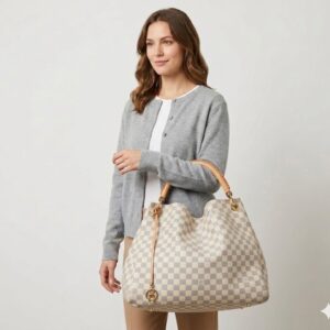 Alternative view of Louis Vuitton Artsy GM Damier Azur Tote Bag 18.5in/ 47cm Gold Hardware For Women