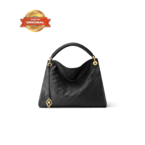 Louis Vuitton Artsy MM Tote Bag 16.1in/ 41cm Monogram Empreinte Black Gold Hardware For Women M41066