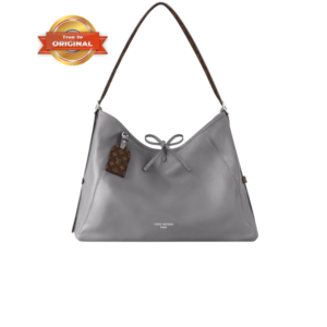 Louis Vuitton CarryAll Dark MM Shoulder Bag 39cm/ 15.4in Gris Trianon Silver Hardware For Women M12583
