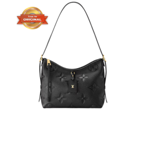 Louis Vuitton CarryAll PM Shoulder Bag 11.6in/ 29.5cm Black Gold Hardware For Women M46288