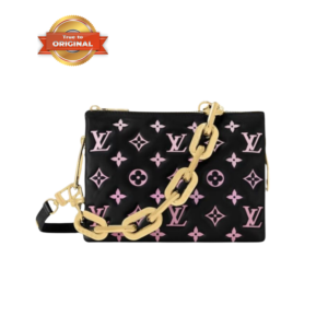 Louis Vuitton Coussin BB Shoulder Bag 8.3in/ 21cm Black/Pink Gold Hardware For Women M12159