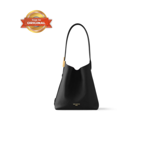 Louis Vuitton Low Key Hobo PM Shoulder Bag 11in/ 28cm Black Gold Hardware For Women M25352