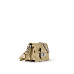 Alternative view of Louis Vuitton Mini Dauphine Crossbody Bag 7.9in/ 20cm Taupe Silver Hardware For Women‎ M21740