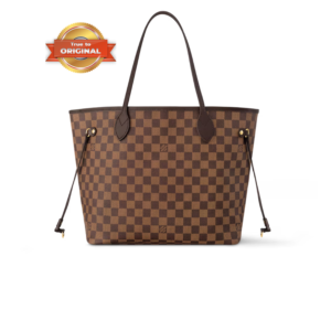 Louis Vuitton Neverfull MM Tote Bag 12.2in/ 31cm Brown Damier Ebene Gold Hardware For Women‎ N40599