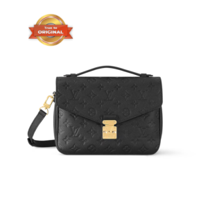 Louis Vuitton Pochette Metis Shoulder Bag 9.8in/ 25cm Black Gold Hardware For Women M41487