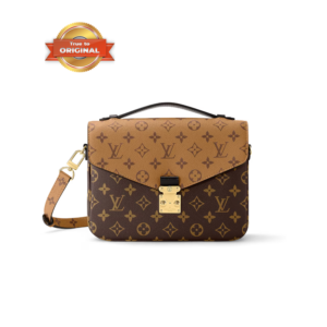 Louis Vuitton Pochette Metis Shoulder Bag 9.8in/ 25cm Brown Monogram Reverse Canvas Gold Hardware For Women M44876