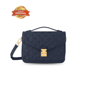 Louis Vuitton Pochette Metis Shoulder Bag 9.8in/ 25cm Navy Blue Gold Hardware For Women M47142