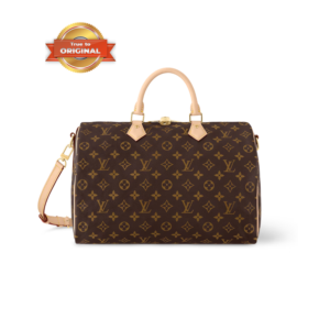 Louis Vuitton Speedy Bandouliere 35 Top Handle Bag 13.8in/ 35cm Brown Gold Hardware For Women M46981