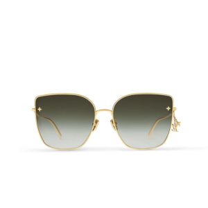 Louis Vuitton Charm Cat Eye Sunglasses Gold For Women Z1720U