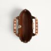 Valentino Garavani Rockstud Shopping Mini Tote Bag 7.3in/ 18.5cm Saddle Brown Platinum Hardware For Women 7W0P0AT0VSH_HG5 - Image 6