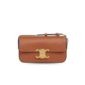 Celine Triomphe Shoulder Bag Brown For Women 8in/20cm 194143BFN.04LU