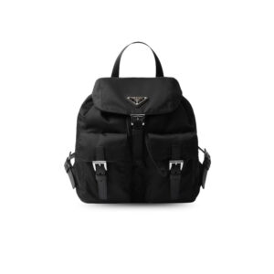 Prada Small Re-Nylon Backpack Black For Women, Women's Bags 11in/28cm 1BZ677_RV44_F0002_V_OOO