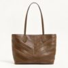 Valentino Garavani Jean Medium Shopping Bag 16.9in/ 43cm Tundra Gold Hardware For Women 9W2B0T79KID_BGQ - Image 6