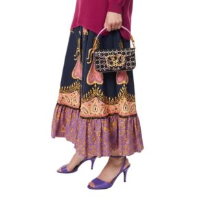 Alternative view of Valentino Garavani Loco Beaded Small Shoulder Bag 7.9in/ 20cm Pink/ Green Gold Hardware For Women