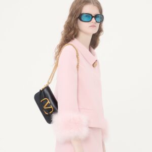 Alternative view of Valentino Garavani Loco Small Shoulder Bag 7.9in/ 20cm Black Antique Brass Hardware For Women 7W2B0K53ZXL_0NO