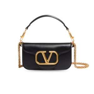 Valentino Garavani Loco Small Shoulder Bag 7.9in/ 20cm Black Antique Brass Hardware For Women 7W2B0K53ZXL_0NO