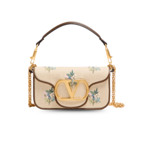 Valentino Garavani Loco Small Shoulder Bag 7.9in/ 20cm Natural/ Multicolor Gold Hardware For Women 8W0B0K53VGL_BBX