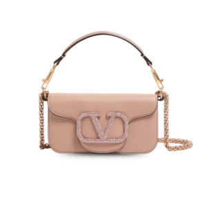 Valentino Garavani Loco Small Shoulder Bag 7.9in/ 20cm Rose Cannelle Rose Gold Hardware For Women 7W2B0K53KNT_7P1