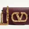 Valentino Garavani Loco Small Shoulder Bag 7.9in/ 20cm Rosewood Antique Brass Hardware For Women 7W2B0K53CXA_DYE - Image 6