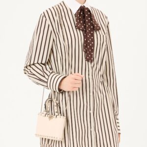 Alternative view of Valentino Garavani Rockstud Shopping Mini Tote Bag 7.3in/ 18.5cm Light Ivory Platinum Hardware For Women 9W2P0AT0VSH_I16