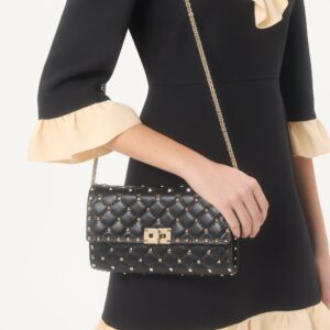 Alternative view of Valentino Garavani Rockstud Spike Crossbody Clutch Bag 9in/ 23cm Black Platinum Hardware For Women 6W2B0137NAP_0NO