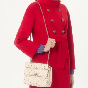 Alternative view of Valentino Garavani Rockstud Spike Medium Crossbody Bag 9.5in/ 24cm Light Ivory Platinum Hardware For Women 7W2B0122NAP_I16
