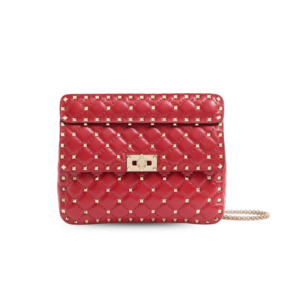 Valentino Garavani Rockstud Spike Medium Crossbody Bag 9.5in/ 24cm Rosso Valentino Platinum Hardware For Women 5W0B0122NAP_0RO