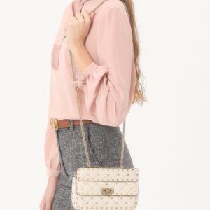 Alternative view of Valentino Garavani Rockstud Spike Small Crossbody Bag 7.9in/ 20cm Light Ivory Platinum Hardware For Women 7W2B0123NAP_I16