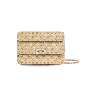 Valentino Garavani Rockstud Spike Small Crossbody Bag 7.9in/ 20cm Mekong Platinum Hardware For Women 7W2B0123IEW_CES