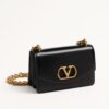 Valentino Garavani Vain Small Shoulder Bag 7.6in/ 19.5cm Black Antique Gold Hardware For Women 7W2B0R17GCB_0NO - Image 4