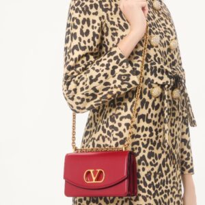 Alternative view of Valentino Garavani Vain Small Shoulder Bag 7.6in/ 19.5cm Rosso Antique Gold Hardware For Women 6W0B0R17GCB_0RO