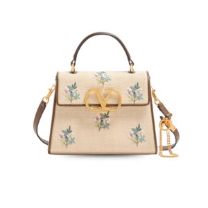 Valentino Garavani Vsling Small Handbag 8.7in/ 22cm Natural/ Multicolor Antique Gold Hardware For Women 8W0B0T48VGL_BBX