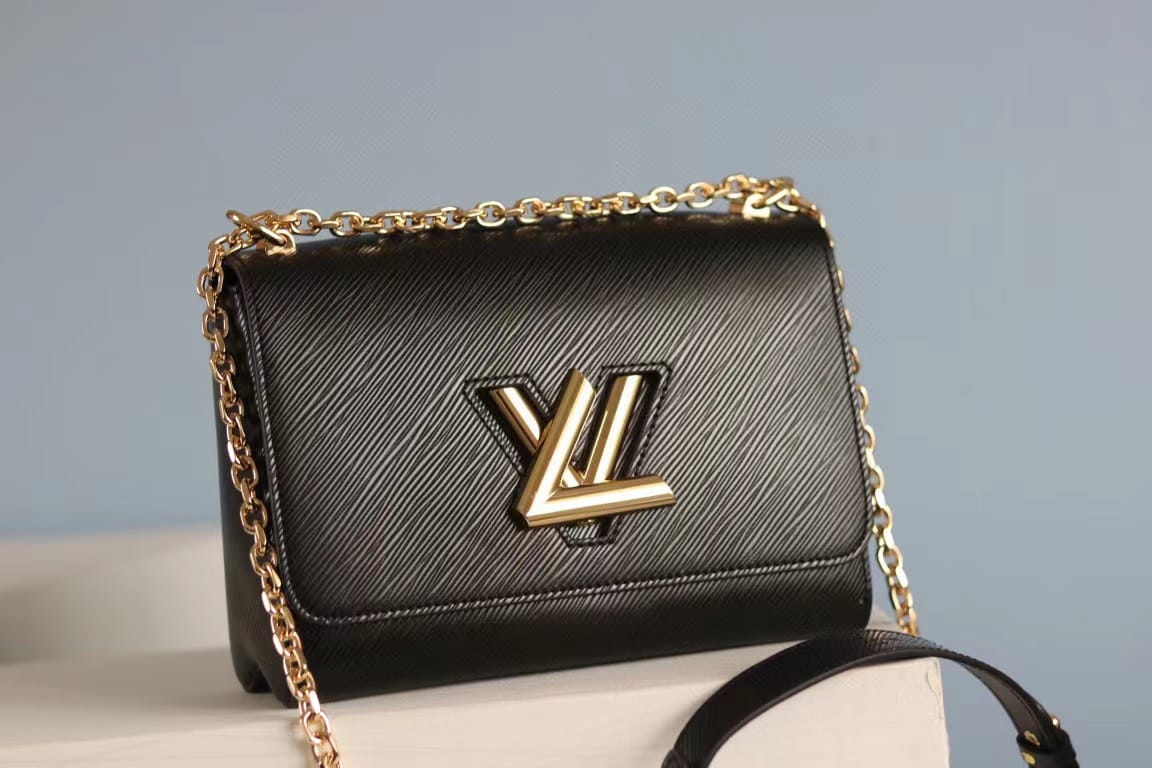 Louis Vuitton Twist MM Epi Black For Women, Women's Handbags, Shoulder And Crossbody Bags 9.4in/23cm LV - Image 3
