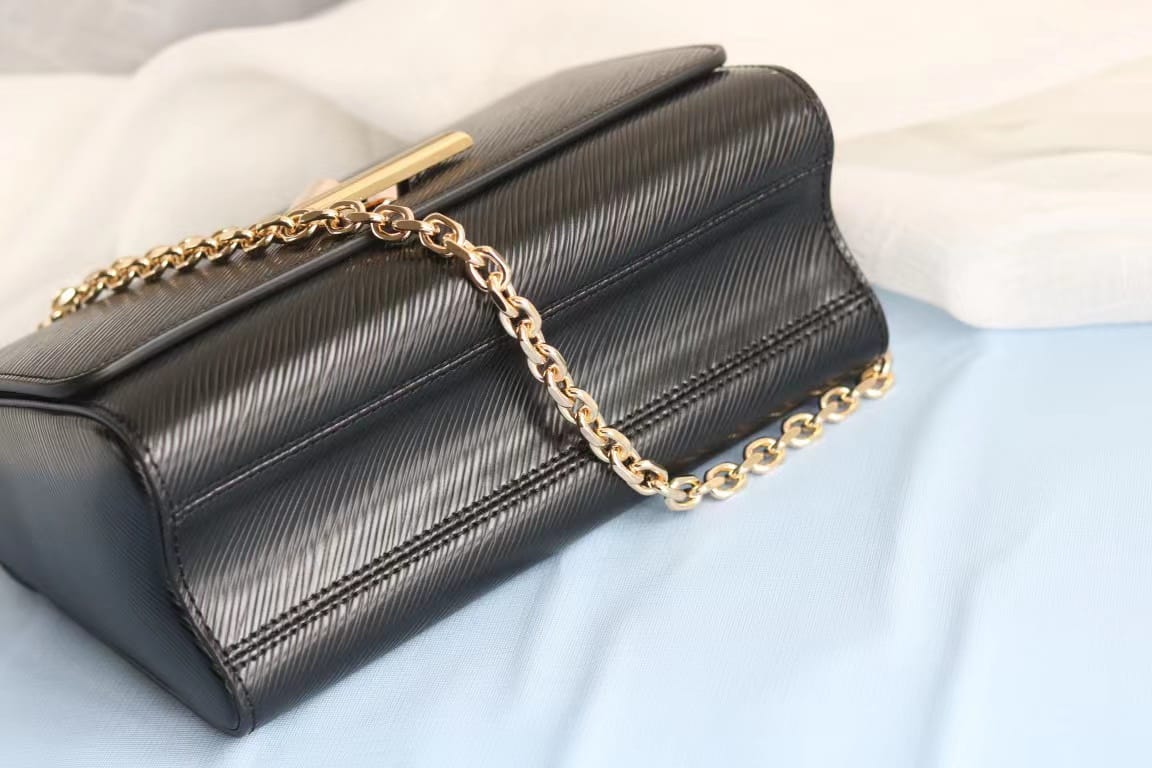 Louis Vuitton Twist MM Epi Black For Women, Women's Handbags, Shoulder And Crossbody Bags 9.4in/23cm LV - Image 4