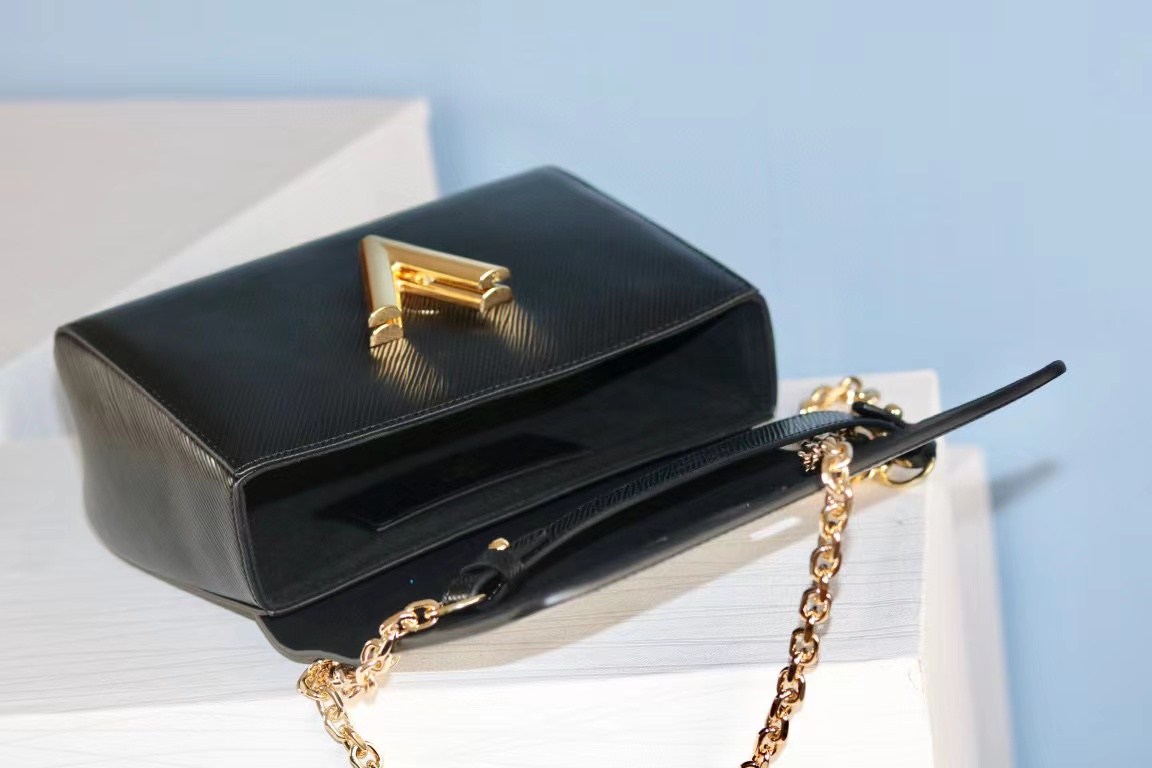 Louis Vuitton Twist MM Epi Black For Women, Women's Handbags, Shoulder And Crossbody Bags 9.4in/23cm LV - Image 6