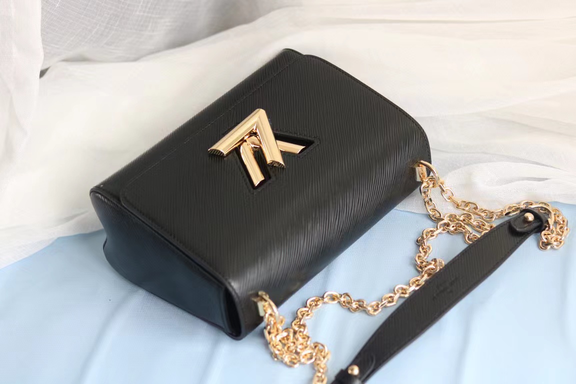 Louis Vuitton Twist MM Epi Black For Women, Women's Handbags, Shoulder And Crossbody Bags 9.4in/23cm LV - Image 7