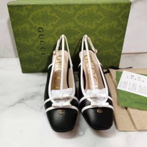 Gucci Women's Two-Tone Bow Pumps Black For Women GG