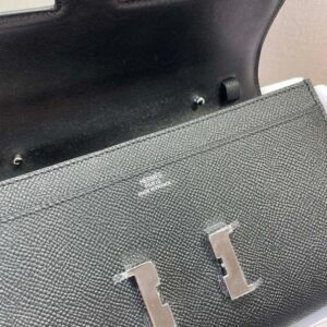 Alternative view of Hermes Constance To Go Long Wallet 8.3in/ 21cm Black Silver Hardware For Women