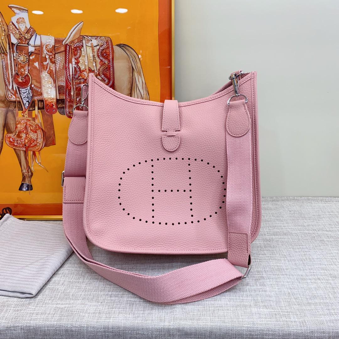 Hermes Evelyne III 29 Bag Pink With Silver-Toned Hardware For Women, Women's Shoulder And Crossbody Bags 11.4in/29cm - Image 7